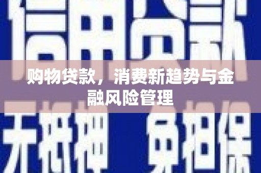 革吉购物贷款，消费新趋势与金融风险管理