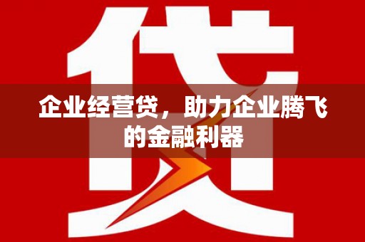革吉企业经营贷，助力企业腾飞的金融利器