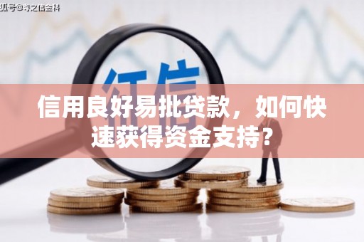 革吉信用良好易批贷款，如何快速获得资金支持？