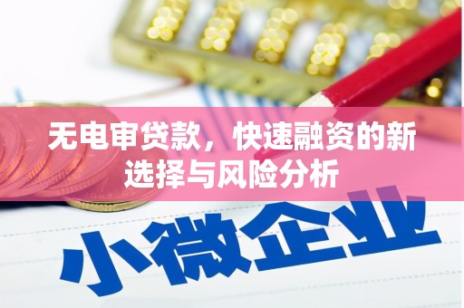 革吉无电审贷款，快速融资的新选择与风险分析