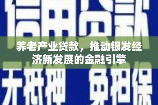 革吉养老产业贷款，推动银发经济新发展的金融引擎