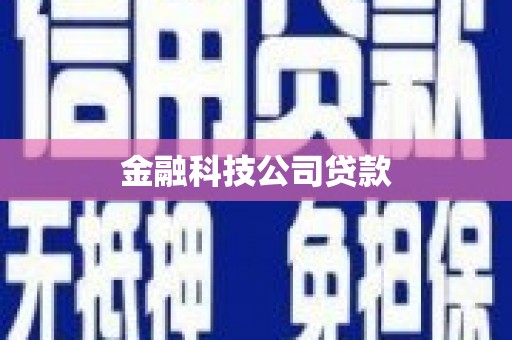 革吉金融科技公司贷款