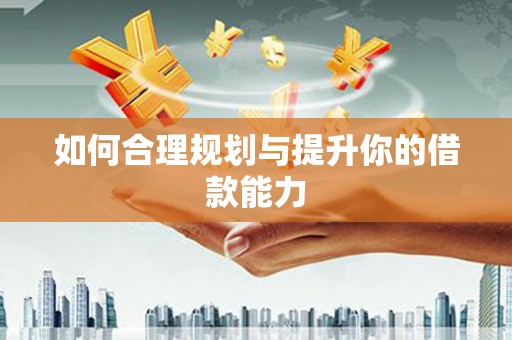 革吉如何合理规划与提升你的借款能力